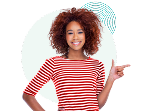 Girl pointing